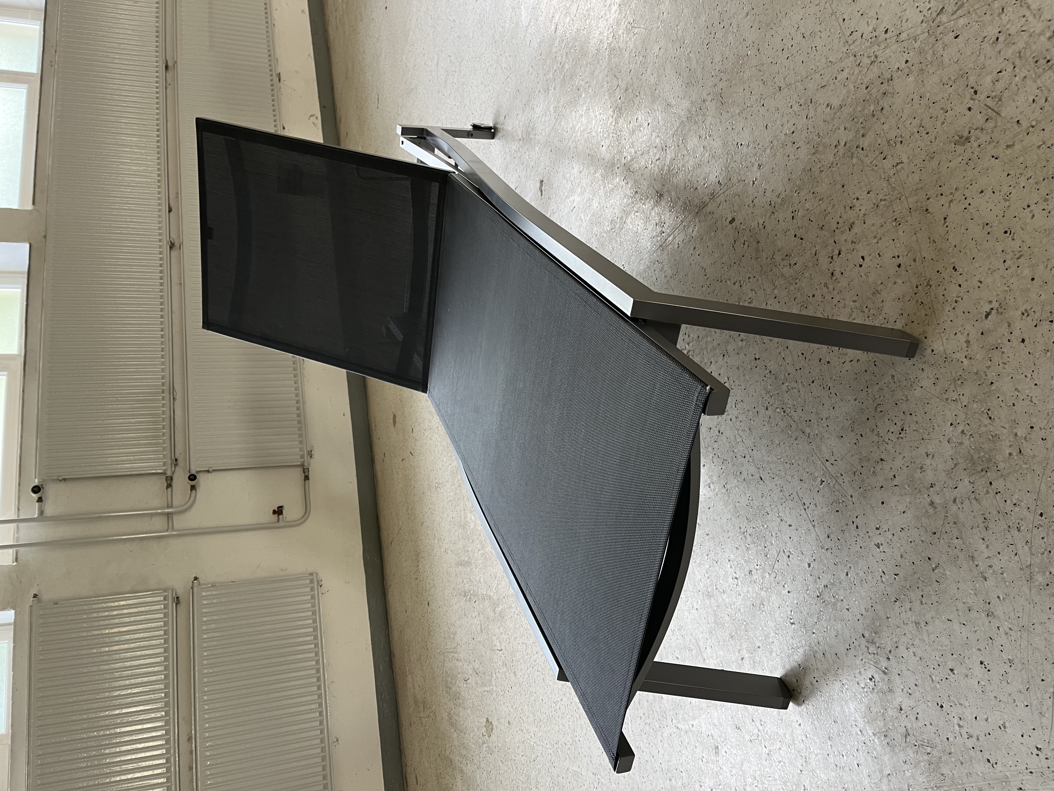 STERN Rollenliege Allround Aluminium graphit mit Textilien silbergrau / Ausstellungsstück