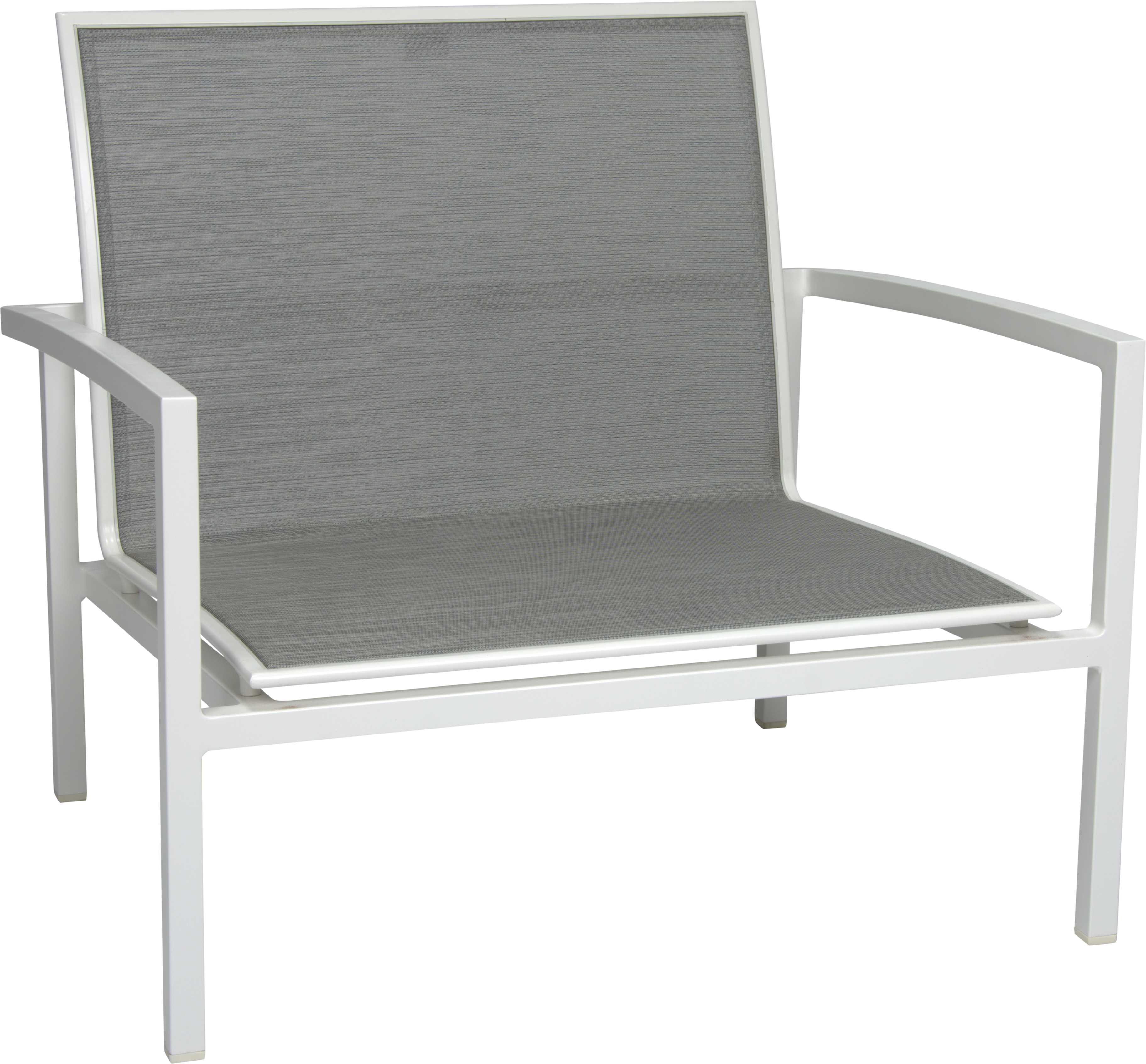 STERN Lounge-Sessel SKELBY Aluminium weiß mit Bezug Textilen silber